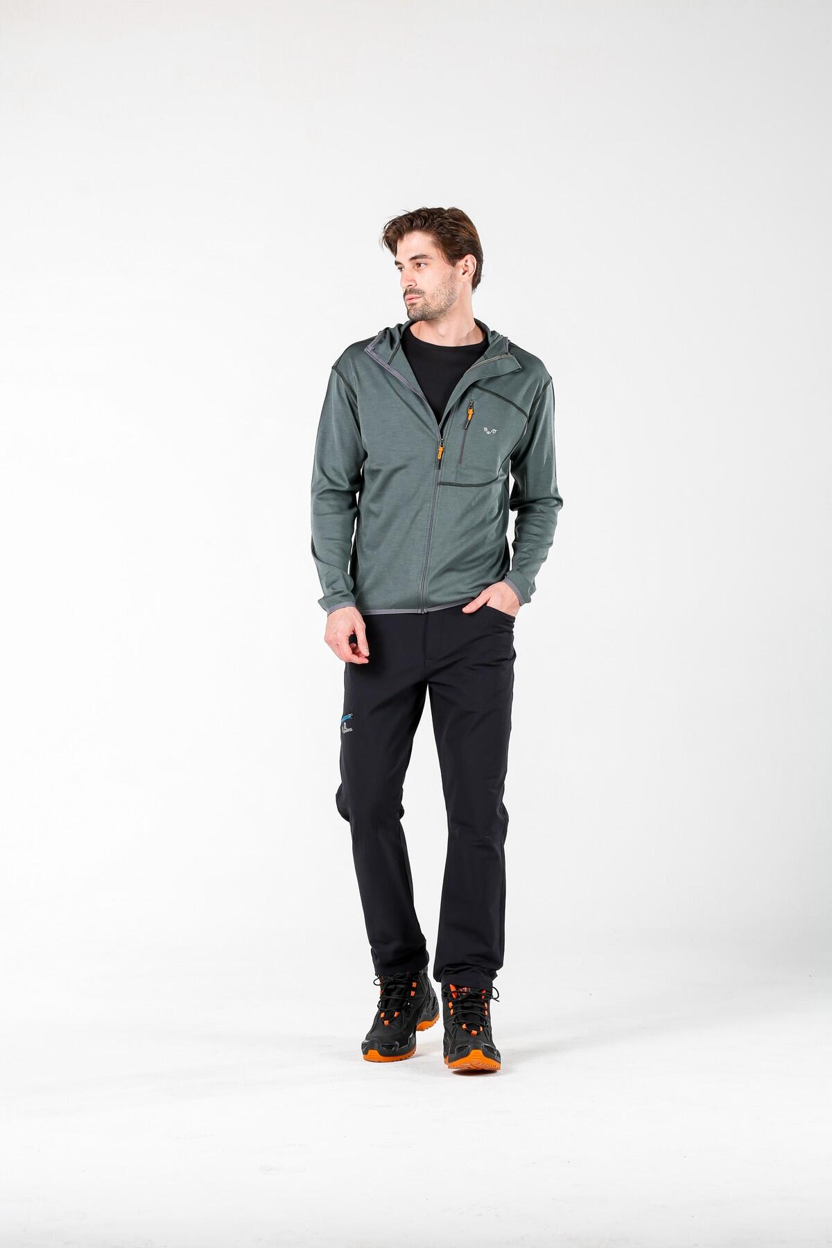 Męska Bluza z Kapturem z 100% Wełny Merino - Maestro/Woolona 7/7