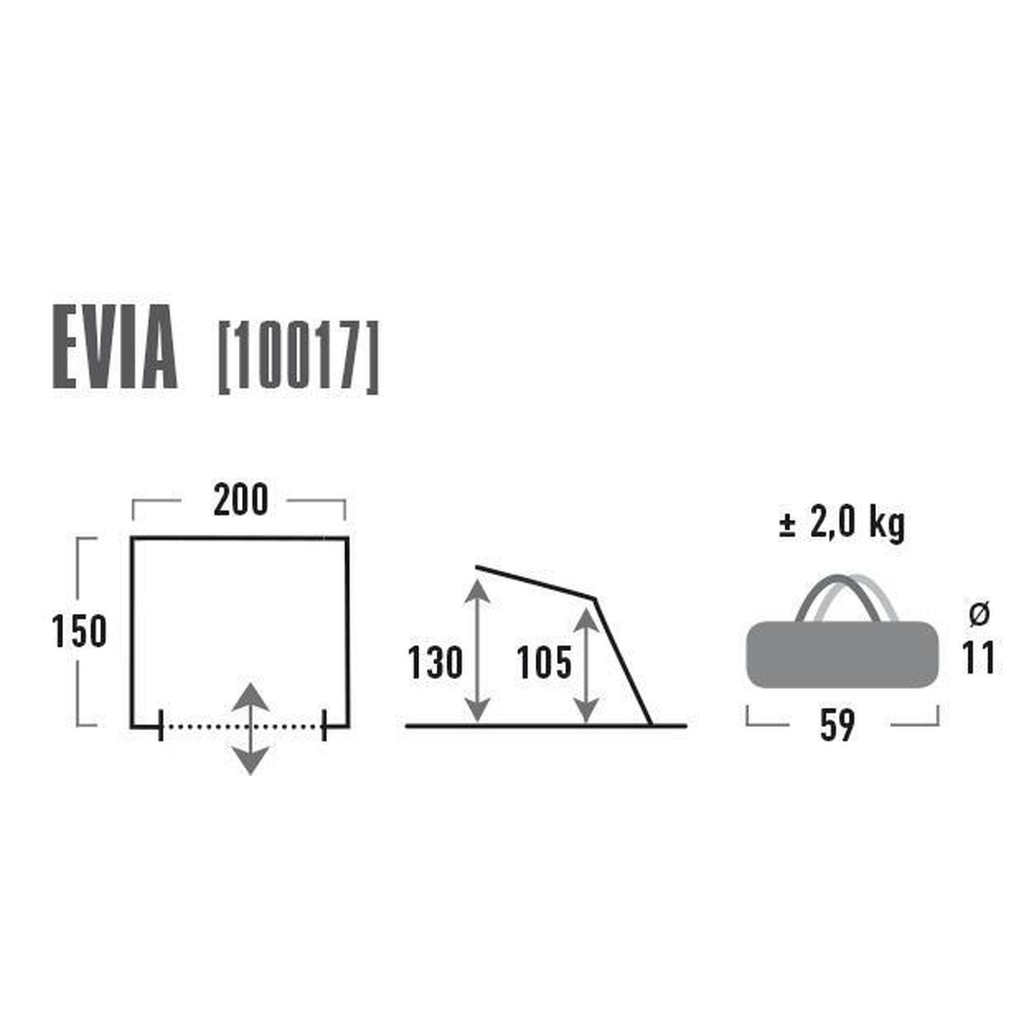 Protection solaire High Peak Evia avec une grande empreinte au sol