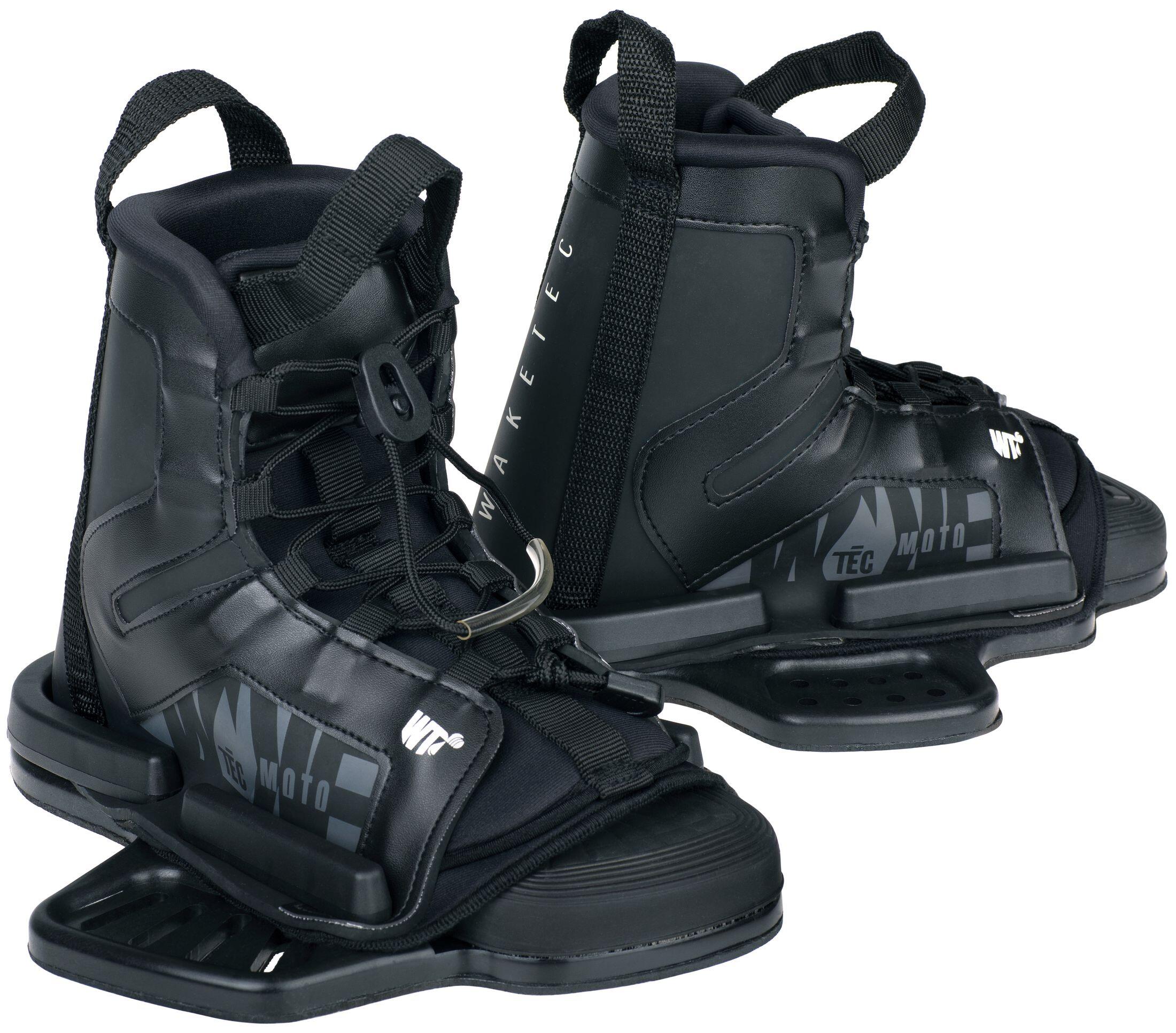 MESLE Wakeboard Bindung Moto Open-Toe Schnürung Kinder/Erwachsene schwarz