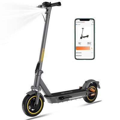 E-Scooter Elektroroller 10" erhält Straßenzulassung-EV10S MAX(ABE)-GrauGelb-15.6