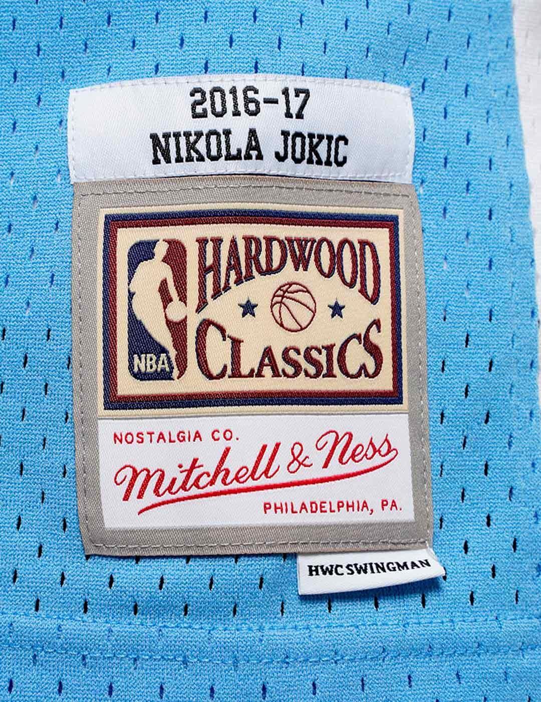 Chemise pour homme Mitchell & Ness D Nuggets Nikola Jokic Bleu 3/3