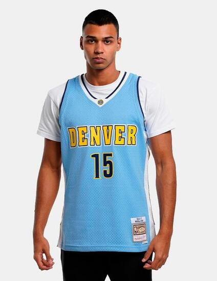 Maglietta uomo Mitchell & Ness Denver Nuggets Nikola Jokic Blu