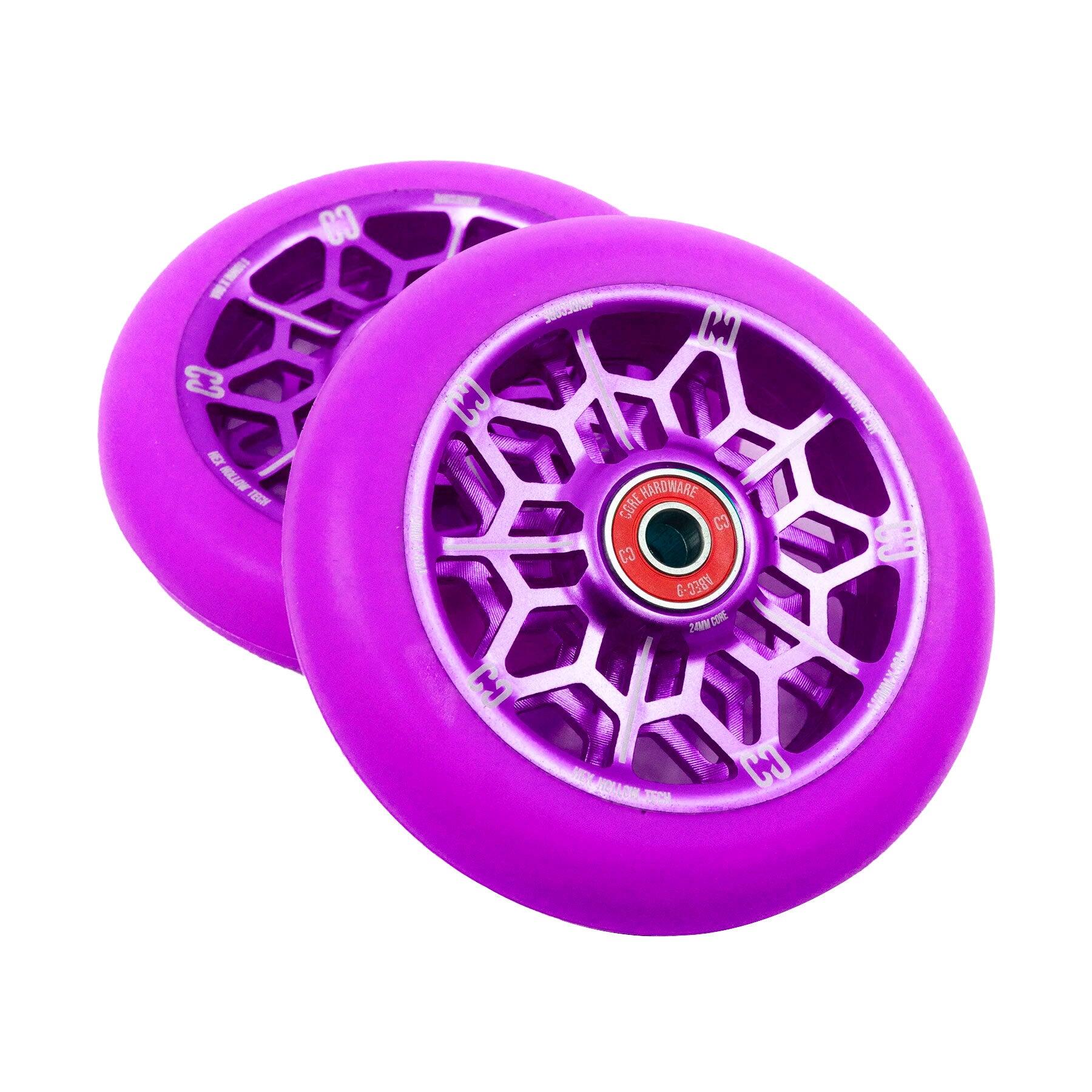 CORE Hex Hollow 110mm Stunt Scooter Wheel – Purple 2/4