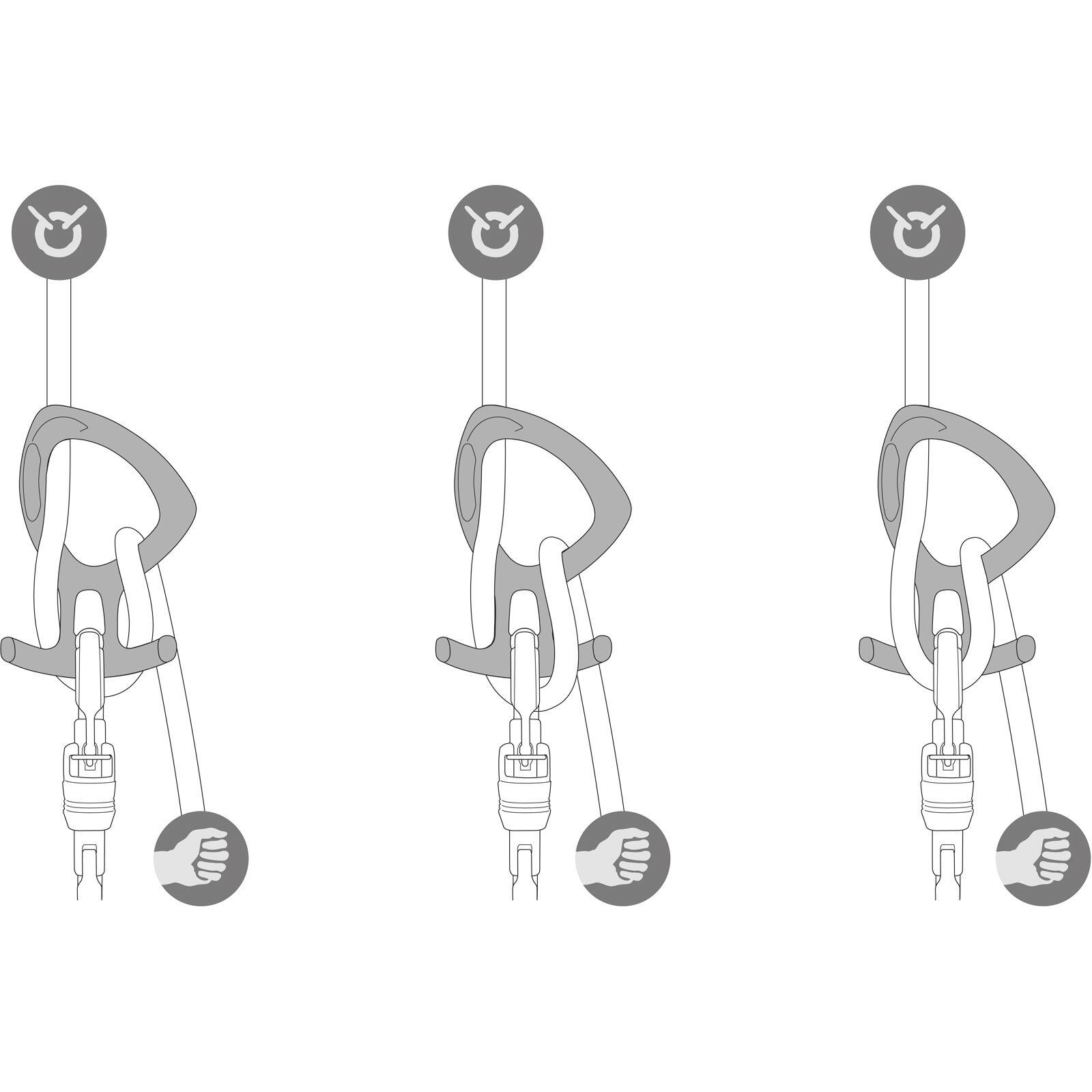 Petzl PIRANA Club — Descendeur frein modulable, noir 3/7