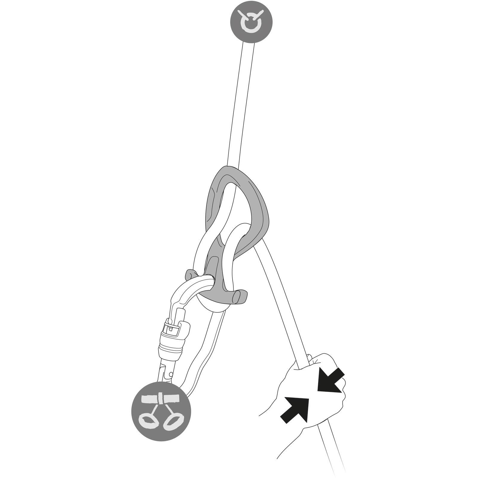 Petzl PIRANA Club — Descendeur frein modulable, noir 4/7