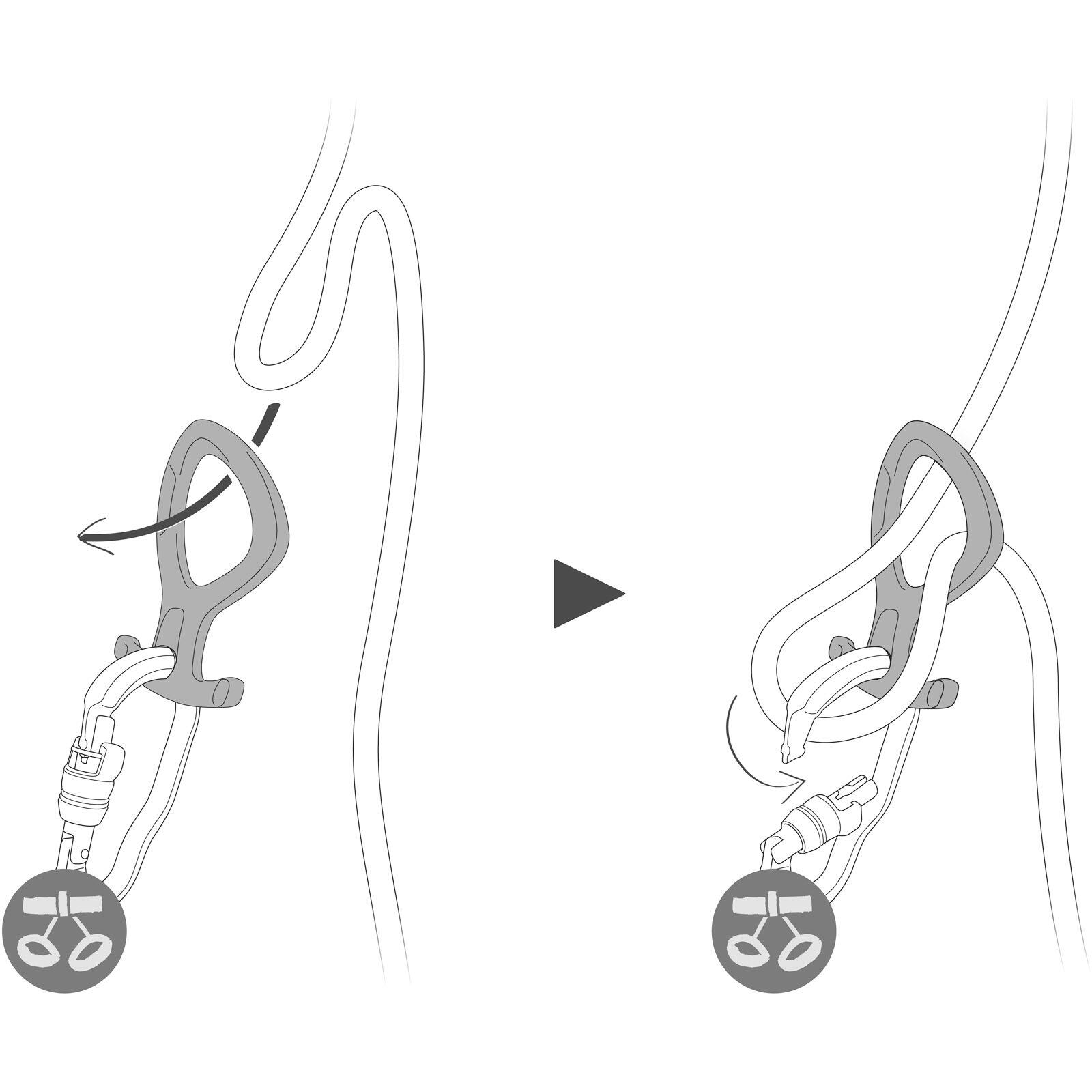Petzl PIRANA Club — Descendeur frein modulable, noir 2/7