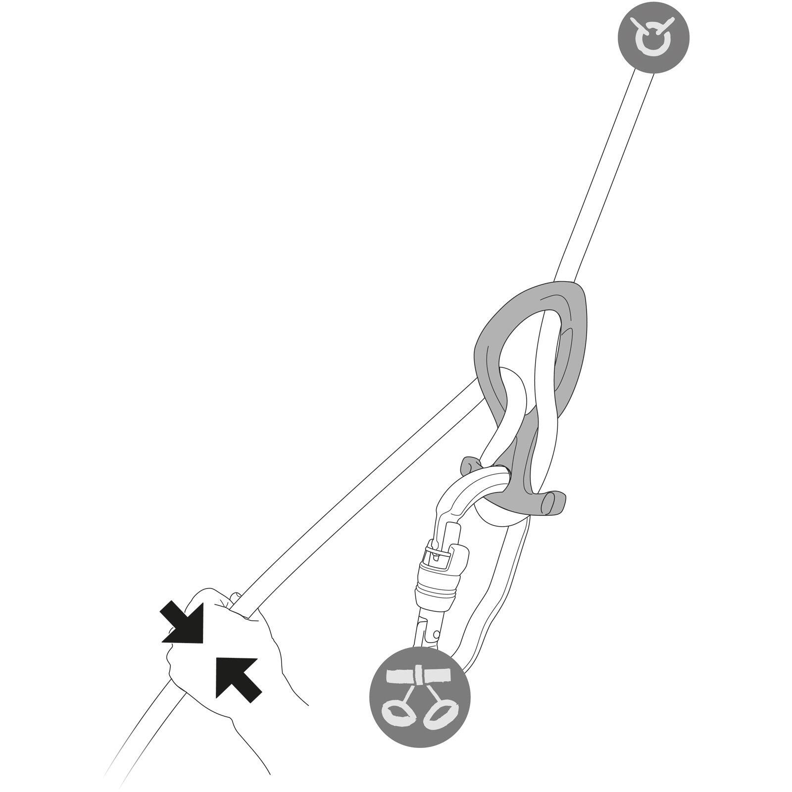 Petzl PIRANA Club — Descendeur frein modulable, noir 5/7