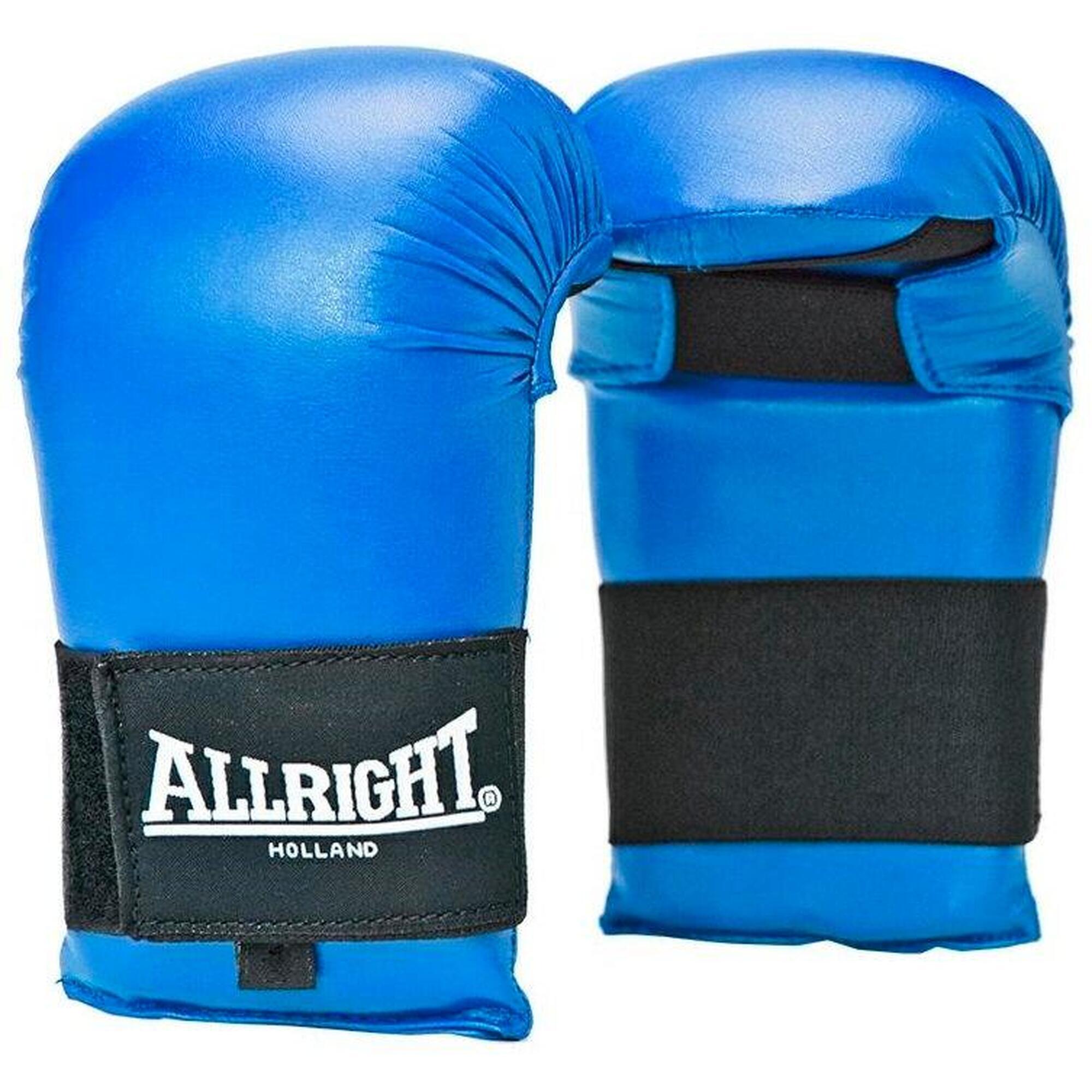 Rękawice przyrządowe do karate przyrządówki Allright PU rozmiar S niebieskie