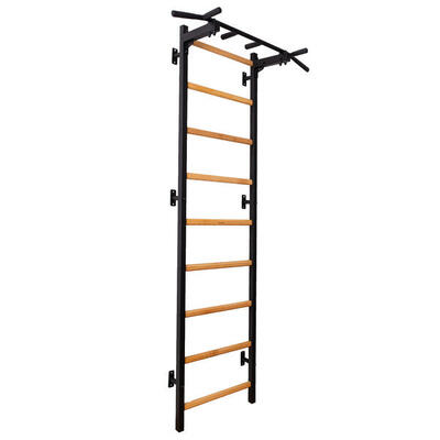 Sprossenwand Fitness-System 721. mit fest montierter Klimmzugstange 721B