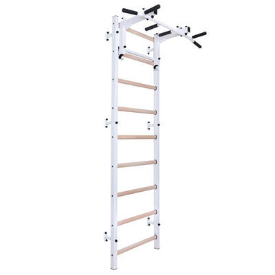 Sprossenwand 731. mit Klimmzugstange 731W. Weiß Turnen Unisex