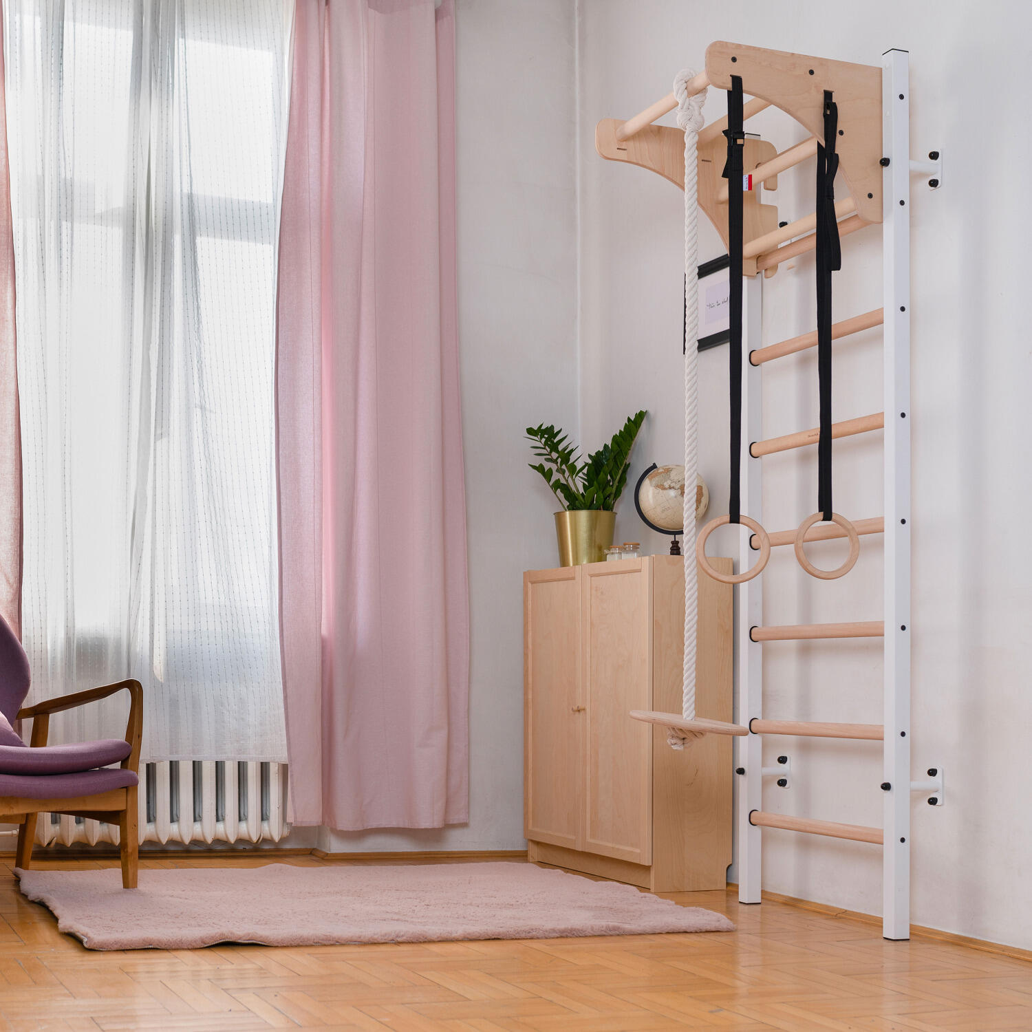 Wall Bars Fitness-System 211 212W, white Turnen / Kunstturnen Unisex 2/2