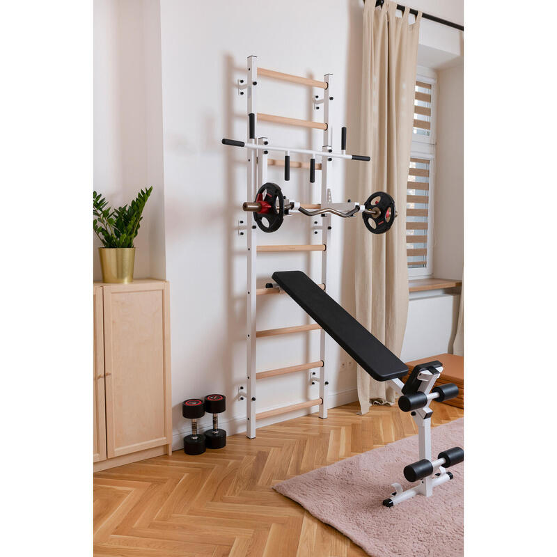 BenchK Sprossenwand Fitness-System 733, 733W, Weiss