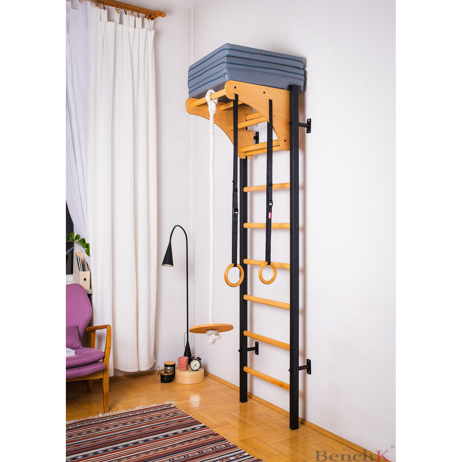 Wall Bars Fitness-System 211 212B, black Turnen / Kunstturnen Unisex 2/4