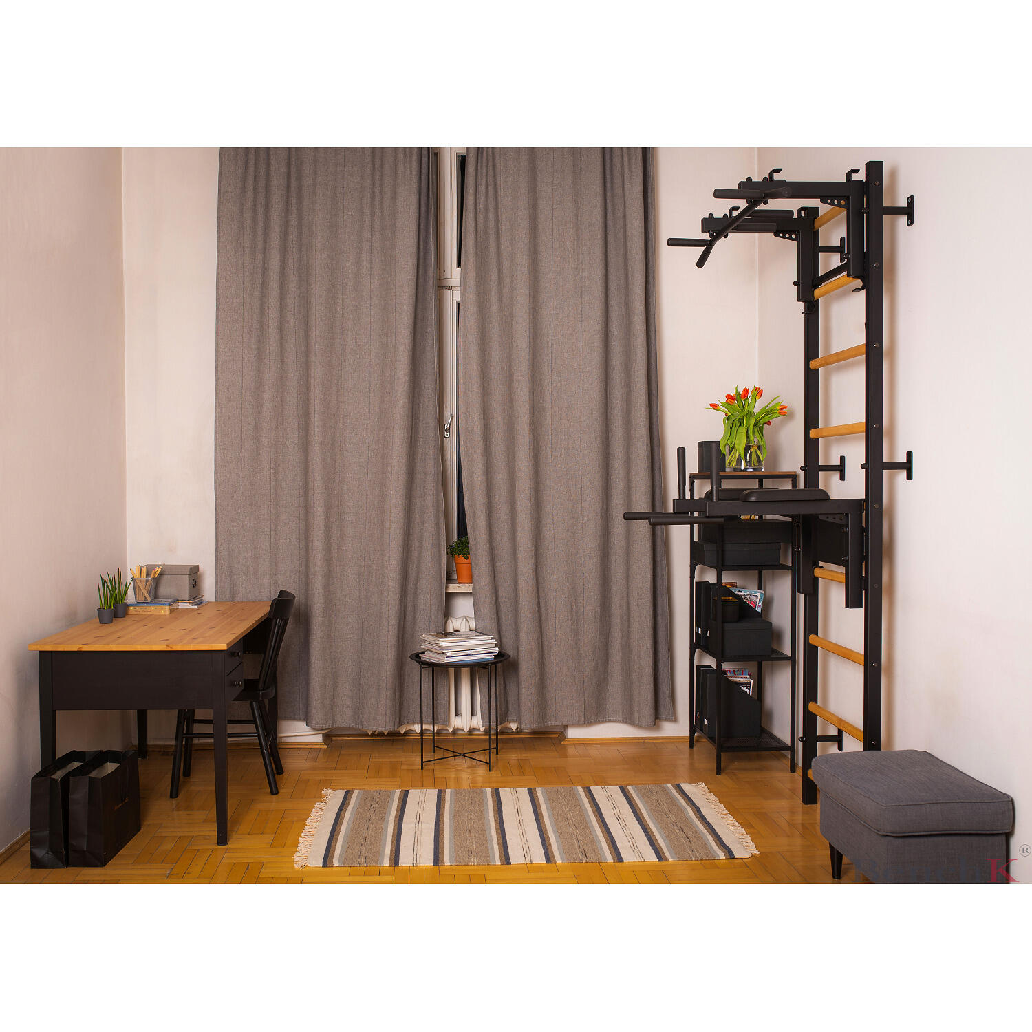 Wall Bars Fitness-System 732 313B, black Turnen / Kunstturnen Unisex 3/4
