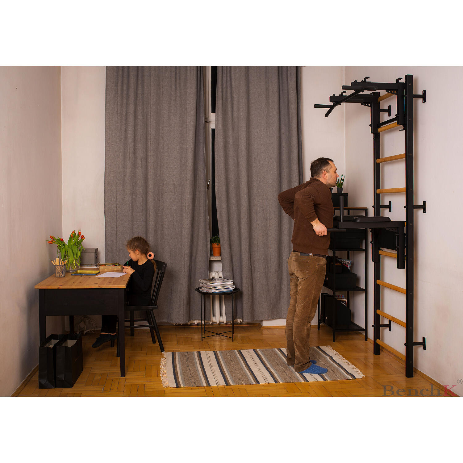 Wall Bars Fitness-System 732 313B, black Turnen / Kunstturnen Unisex 2/4