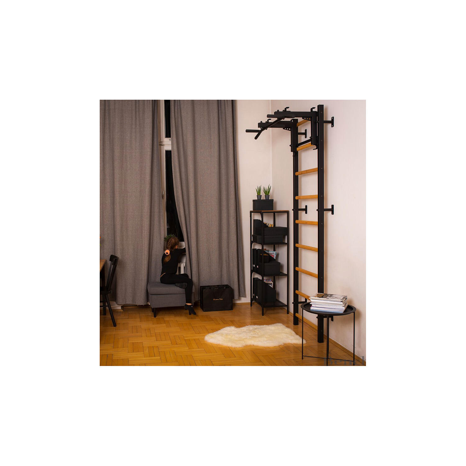 Wall Bars 731, with Pull-Up Bar 711B, black Turnen / Kunstturnen Unisex 3/3