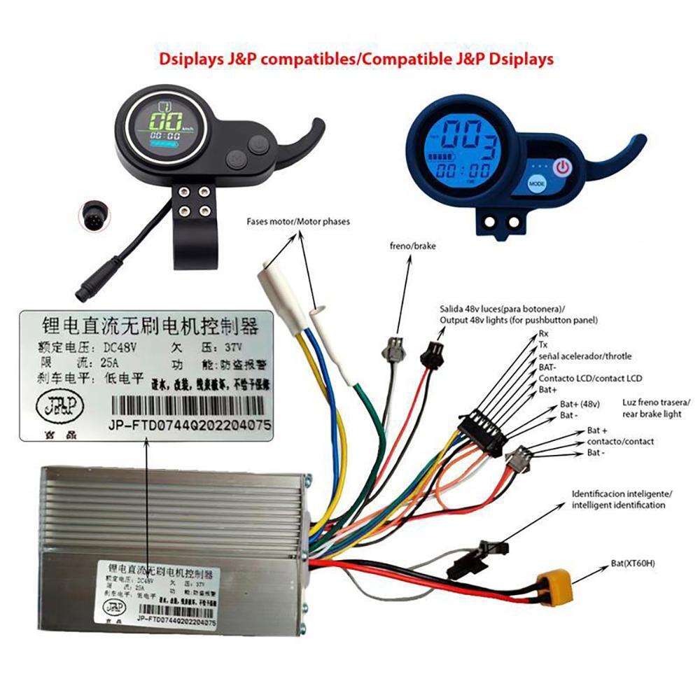 Controladora 36V 25A 800W LCD JP [J&P] Ewheel 2/3