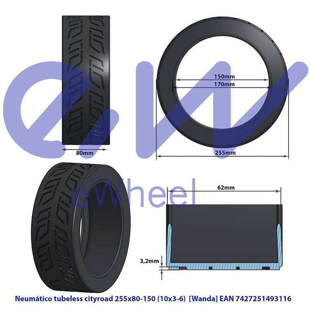 Roue de trottinette CST Tubeless 2/5