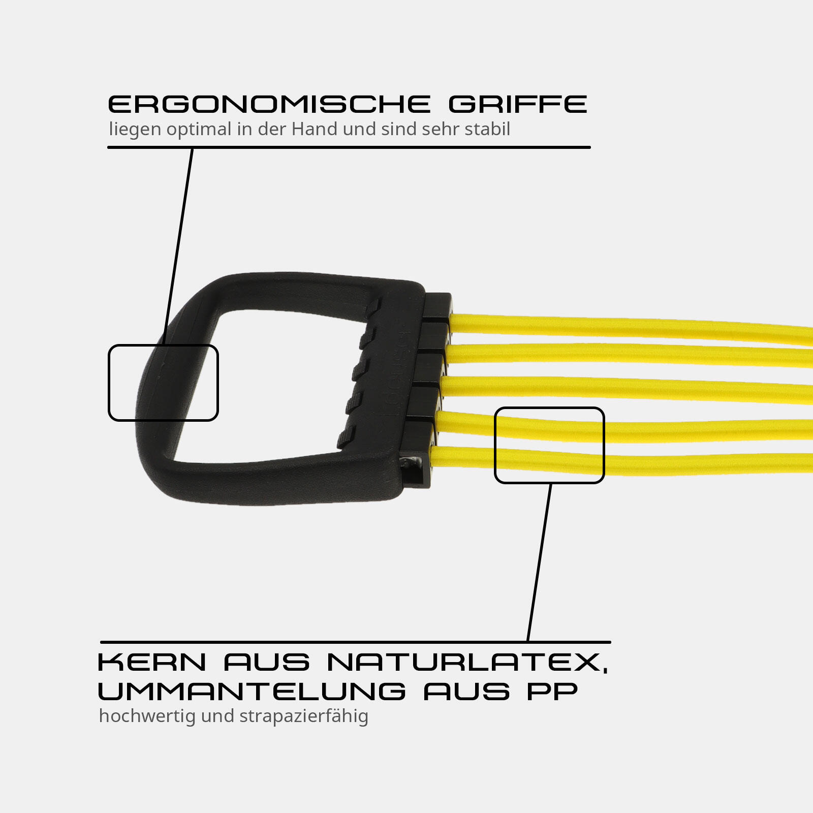 FITNESS EXPANDER KRAFTTRAINING GELB 10 - 50 KG DEUSER® 4/6