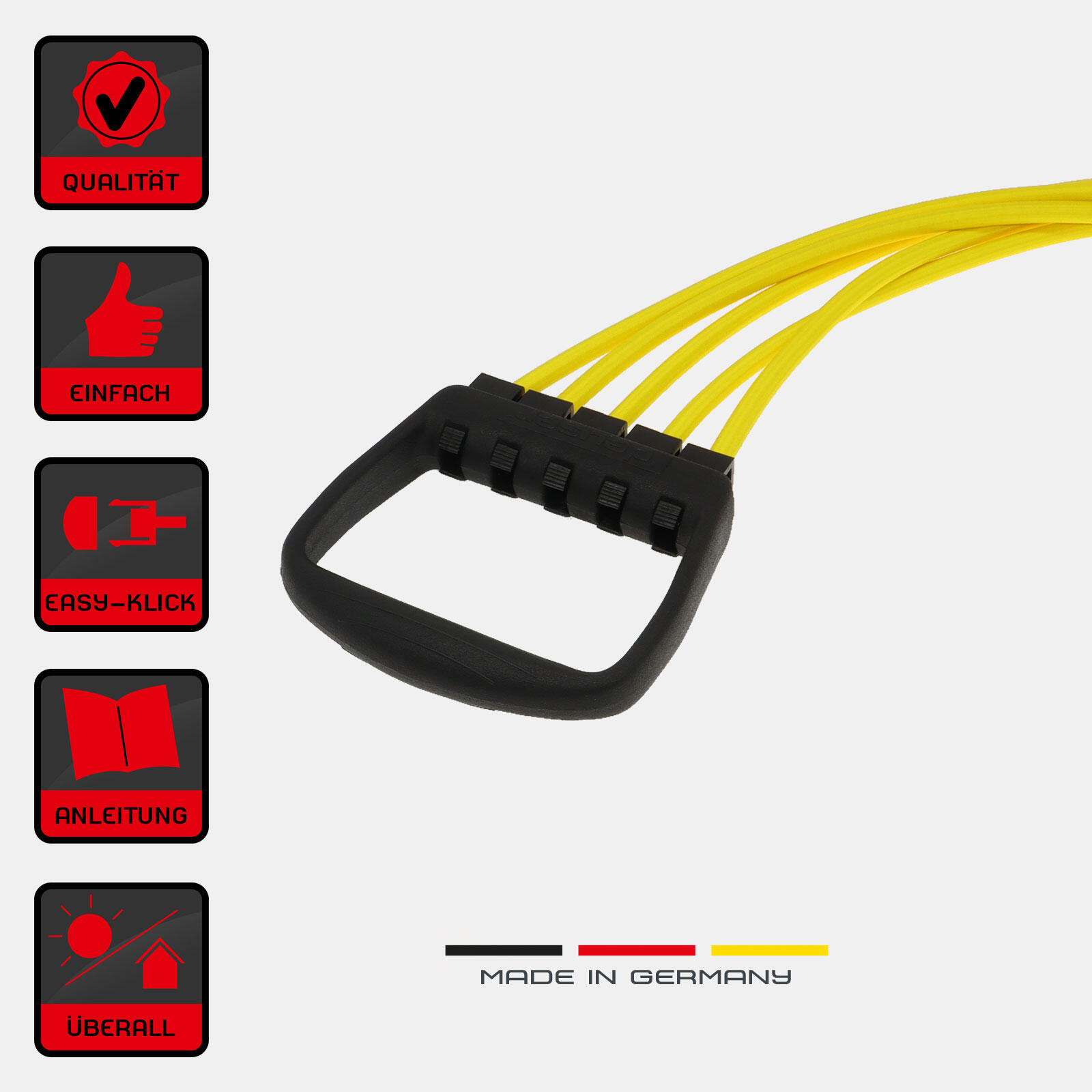 FITNESS EXPANDER KRAFTTRAINING GELB 10 - 50 KG DEUSER® 2/6