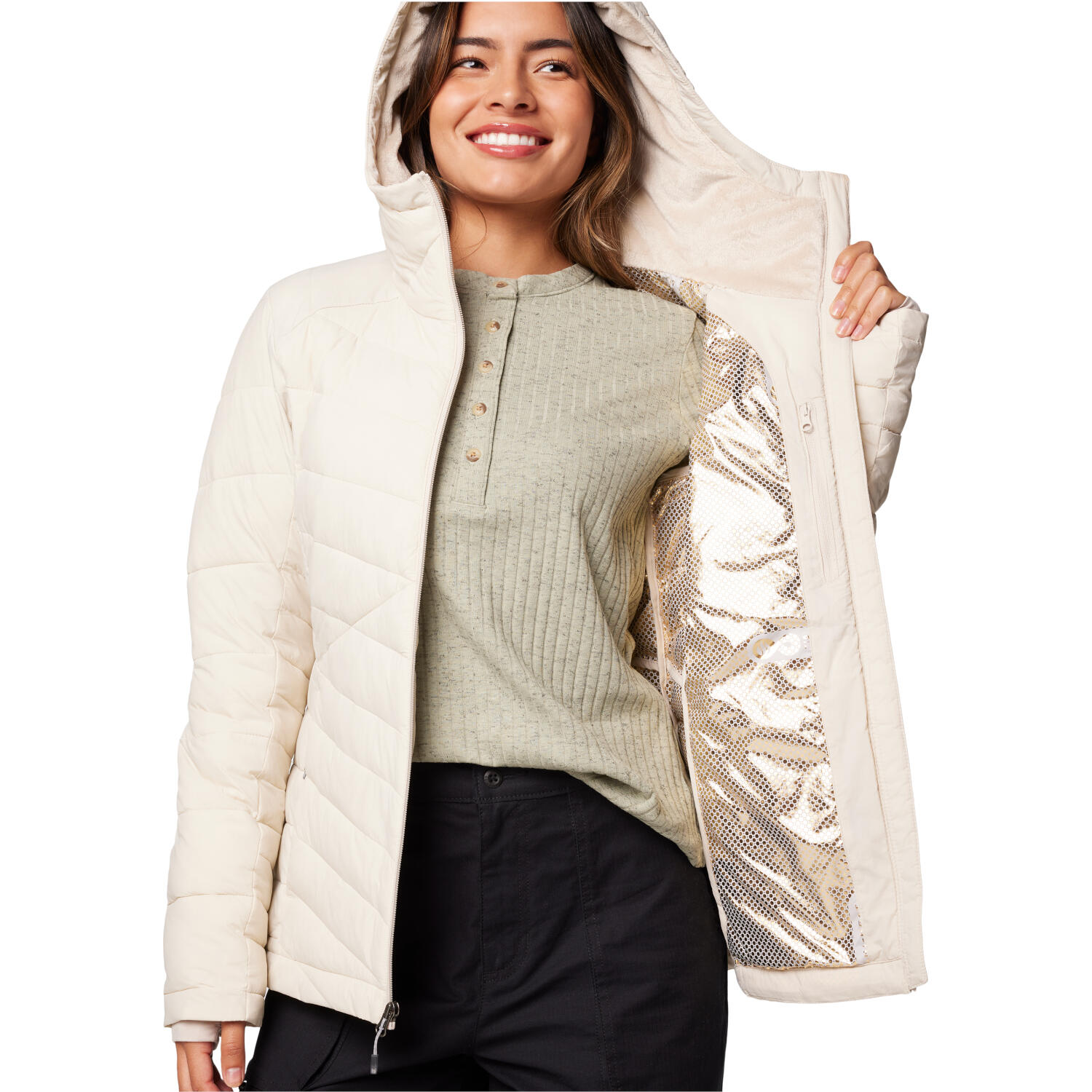 COLUMBIA Veste Isolée à Capuche Joy Peak™ II Femme - DARK STONE 2/7
