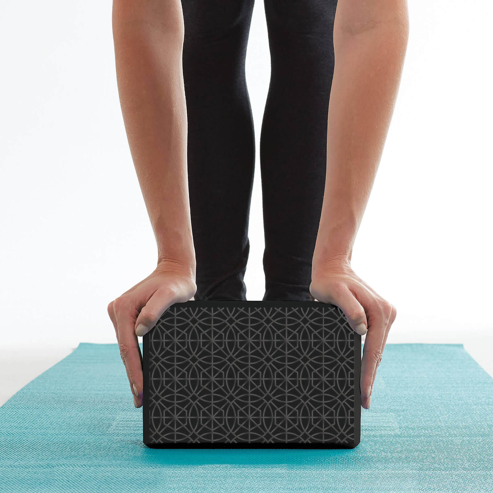Kostka do Jogi Gaiam Embossed Black 3/4
