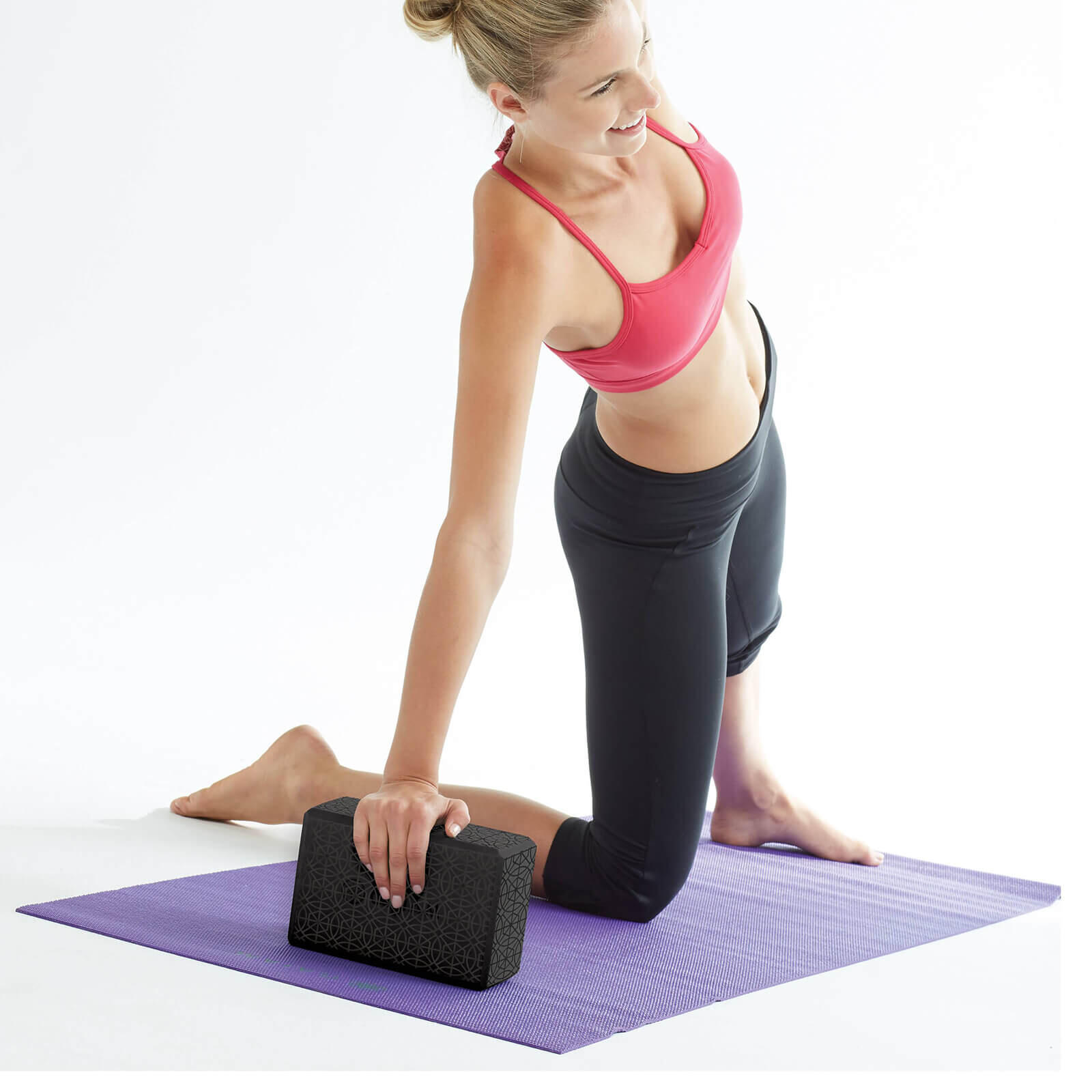 Kostka do Jogi Gaiam Embossed Black 4/4