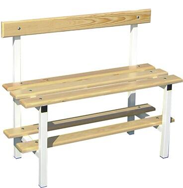 Umkleidebank mit Rückenlehne 1 m