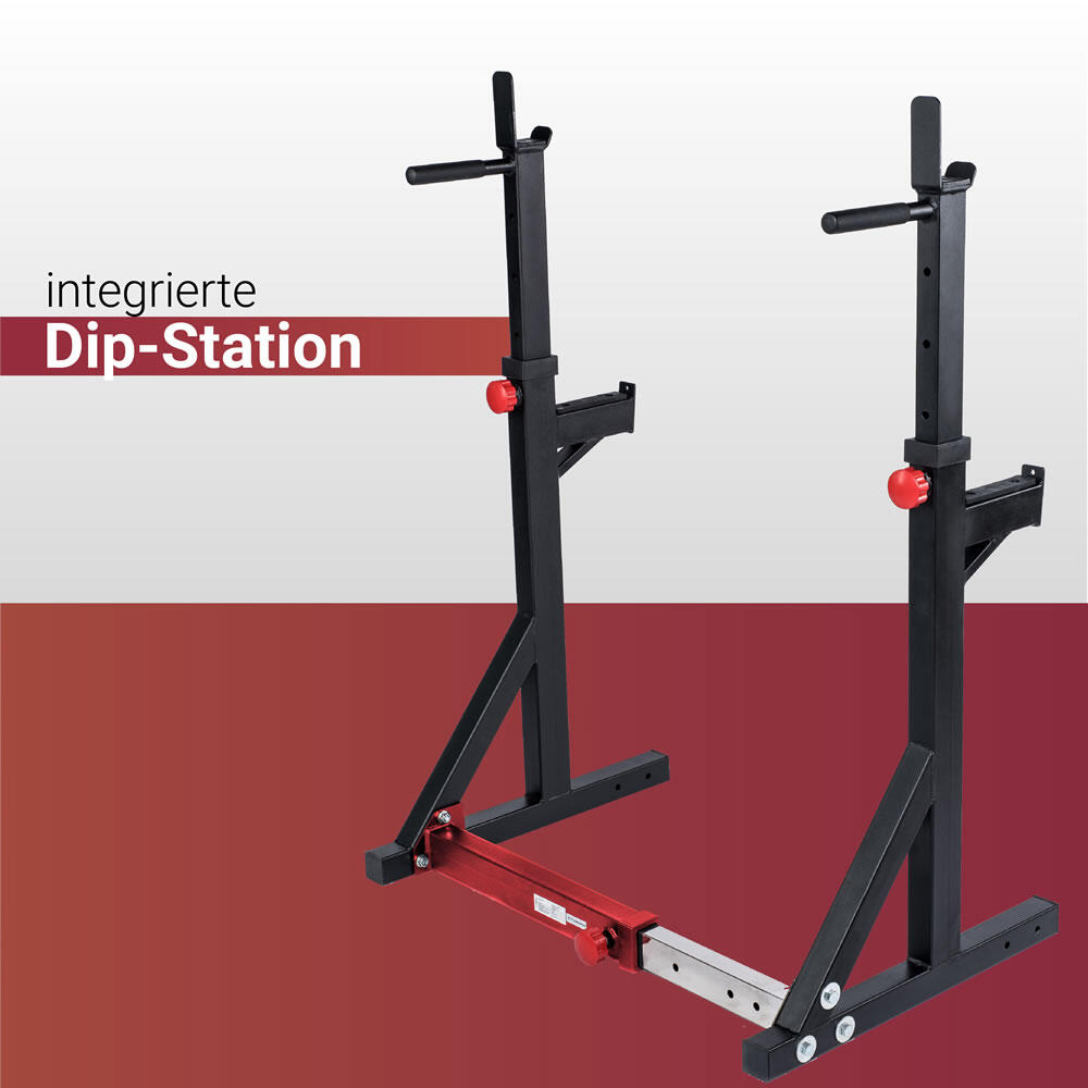 HR200 Höhenverstellbarer Kniebeugeständer Squat Rack Langhantelablage bis 180kg 4/4