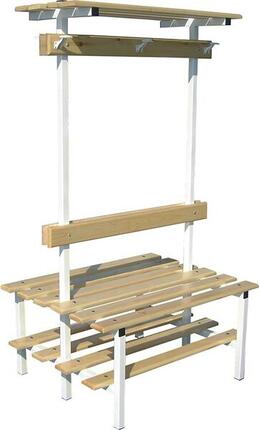 Softee Bank Metallgestell mit Kiefernholzlatten 38x181 cm