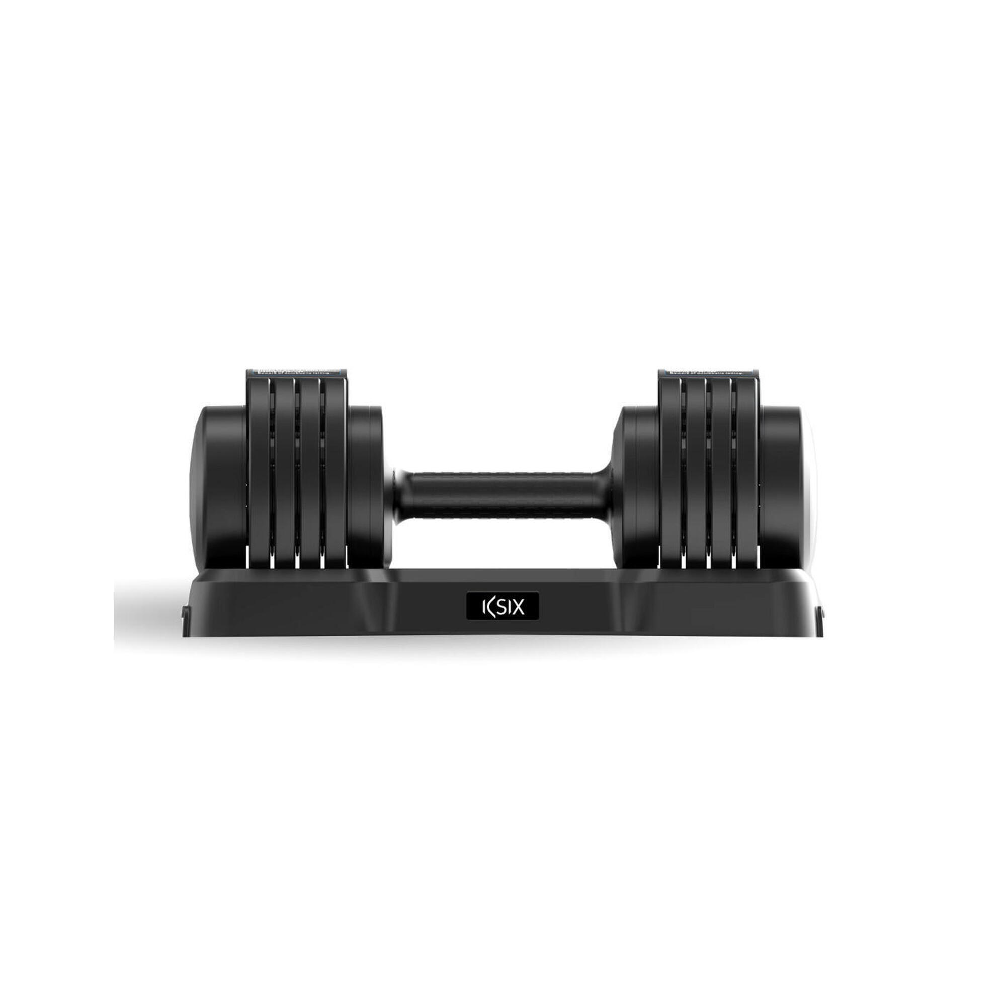 Haltere ajustável 25 kg Ksix, Fitness, 8 discos, pegada ergonômica