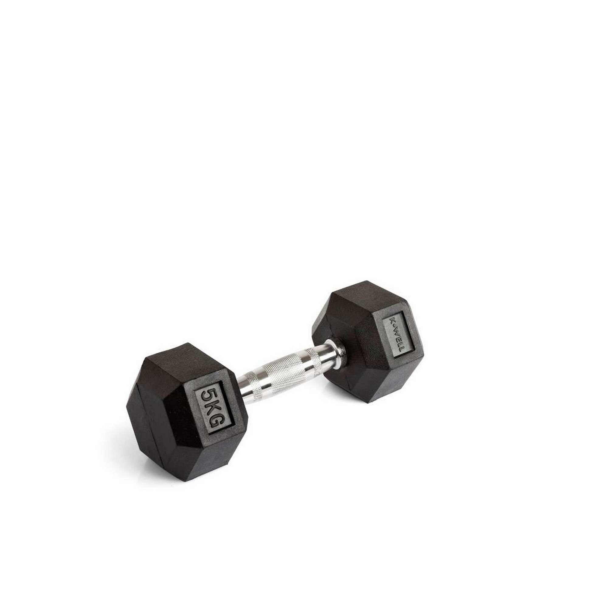 KIT HEX RUBBER DUMBBELL DA 5 A 10 KG 3/3