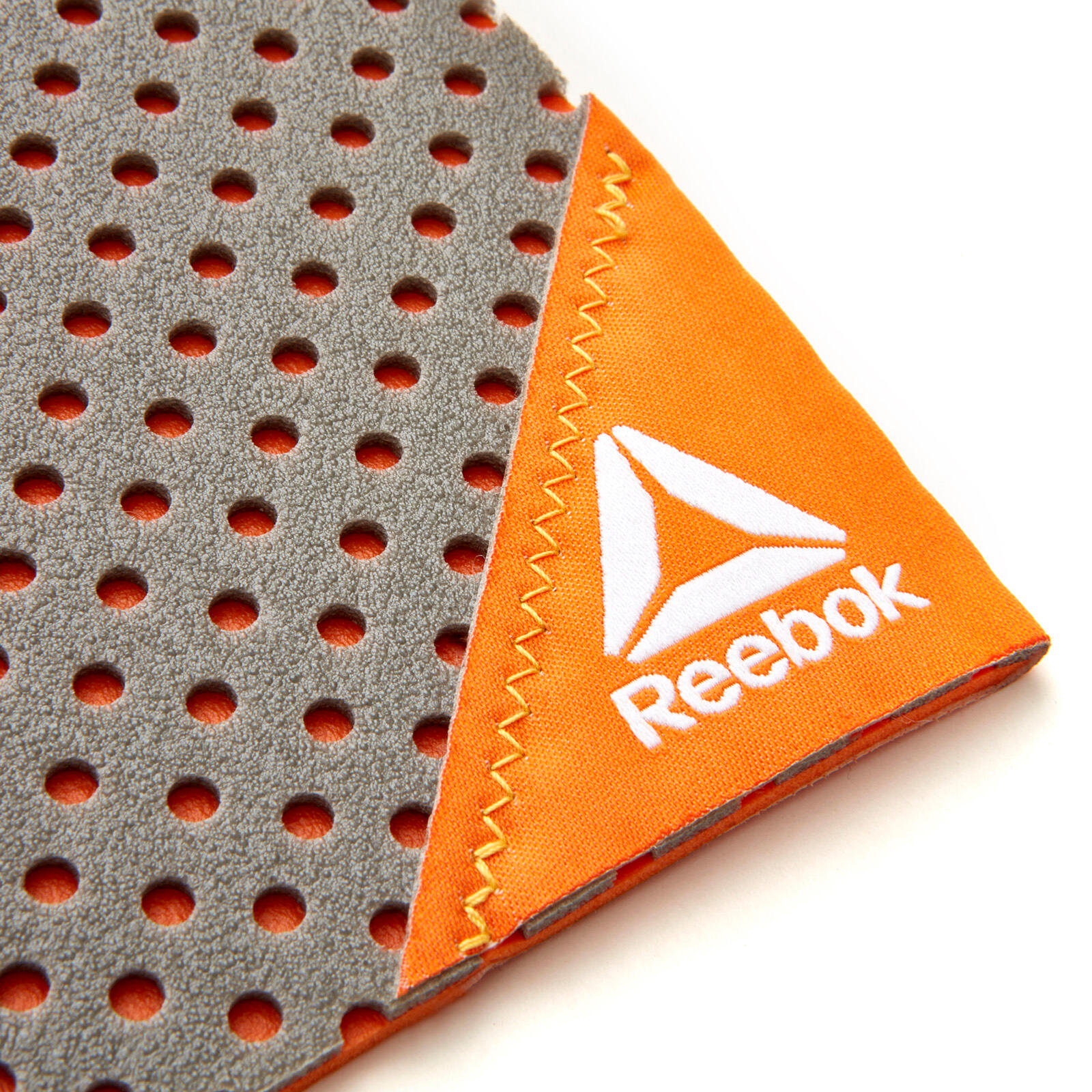 Mata fitness Reebok 5 mm podwójna szara pomarańczowa 4/4
