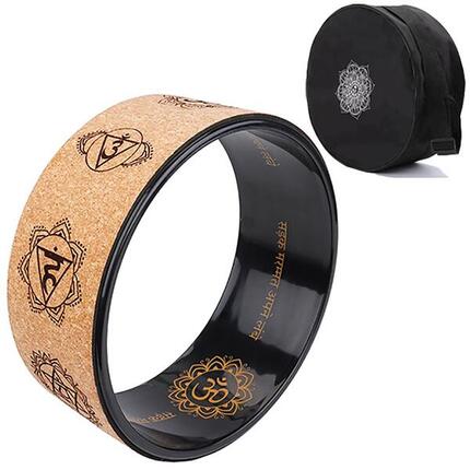 Roue de yoga et fitness liège 7 chakras + sac mandala