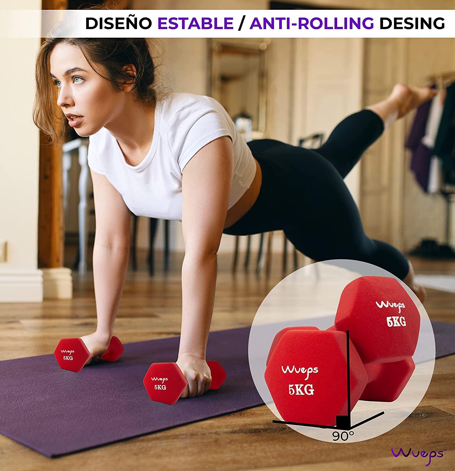 Mancuernas de neopreno Wueps - 5kg 4/5