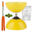 Praia de diabolo com rolamento - amarelo + bolsa. Alumínio laranja + corda de 5m