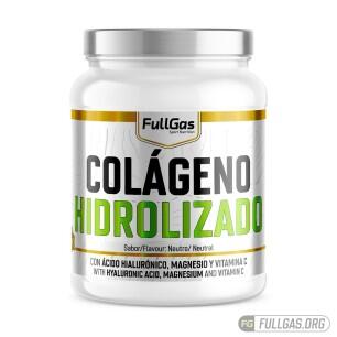 Colágeno hidrolizado | Con Mg, Ác. Hialurónico, Vit. C | Neutro 400g FullGas