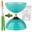 Praia de diabolo com rolamento -Turquoise + bolsa. Alumínio verde + corda de 5m