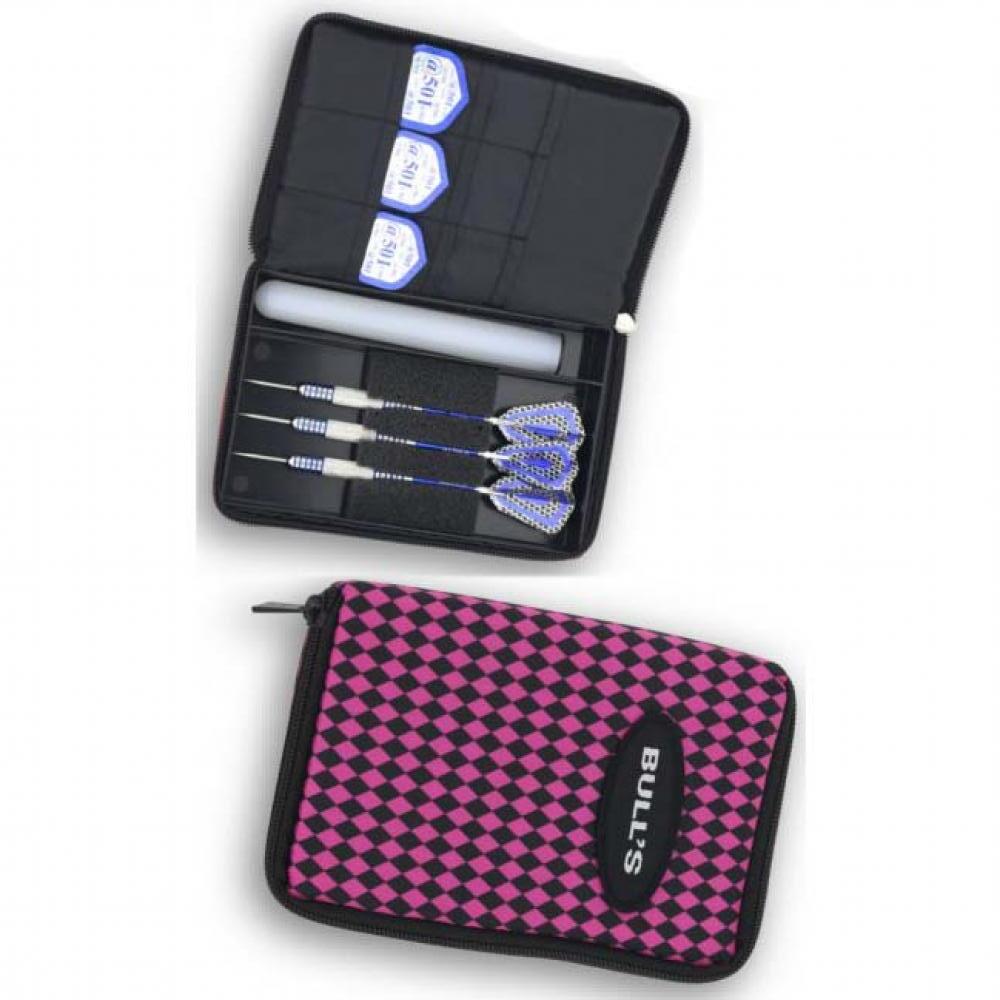 BULL'S TP Premium Dartcase pink/schwarz 2/3