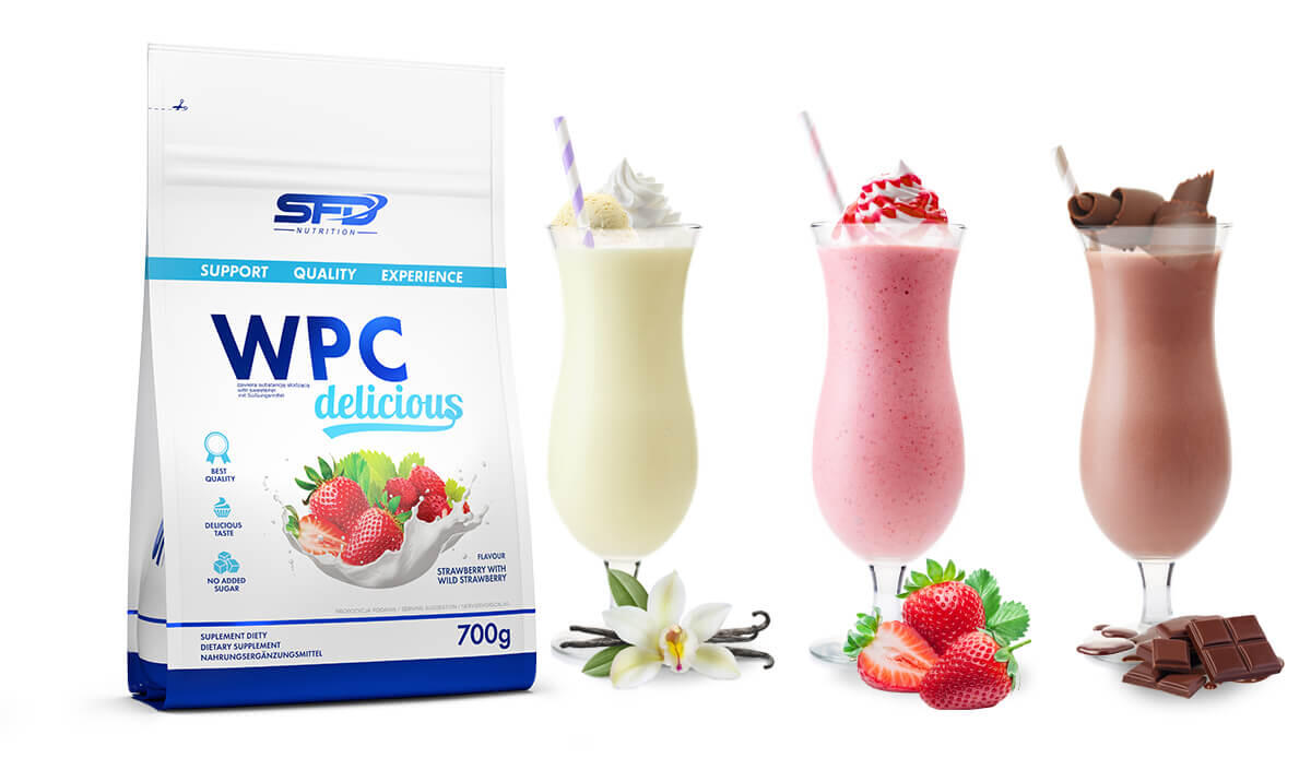 Odżywka białkowa z maślanką WPC DELICIOUS PROTEIN 700g Mleczny karmel 2/3