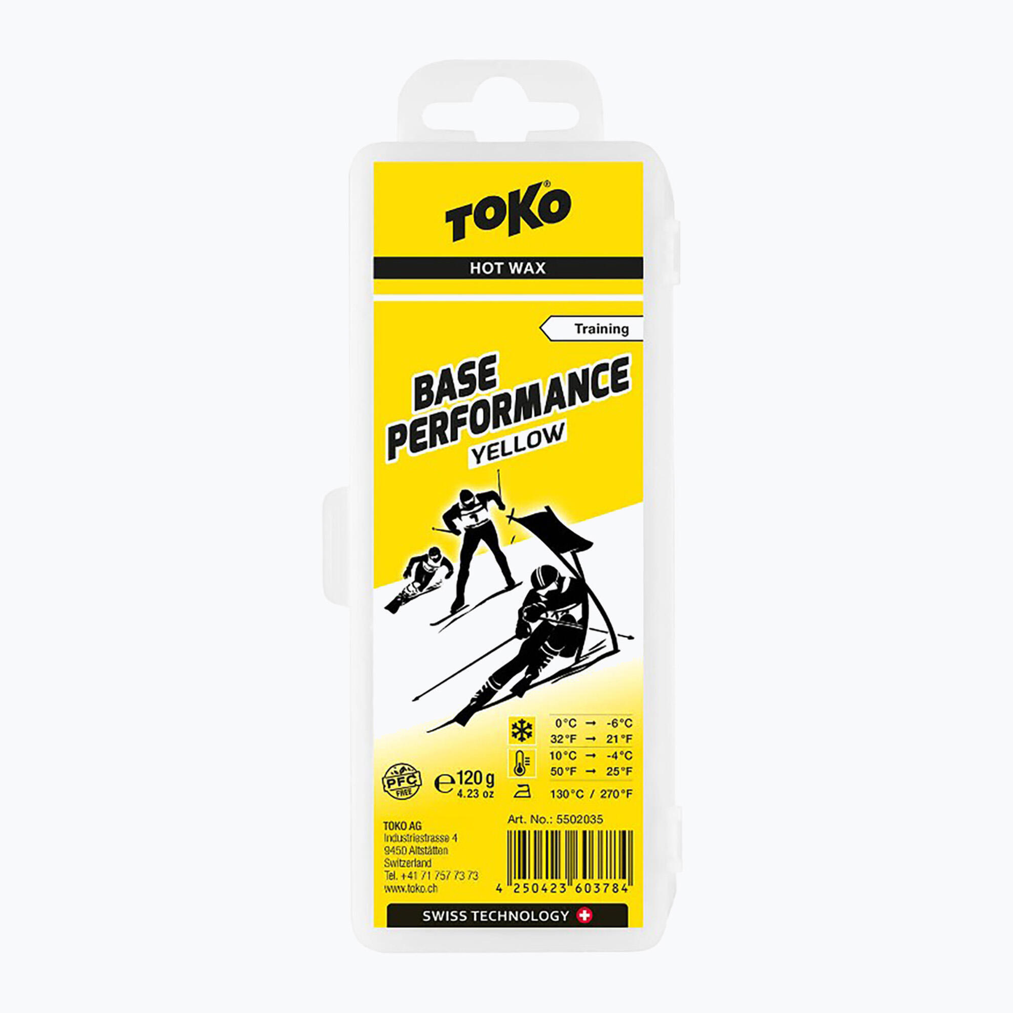 Cera de esqui TOKO Base Performance amarela 2/4