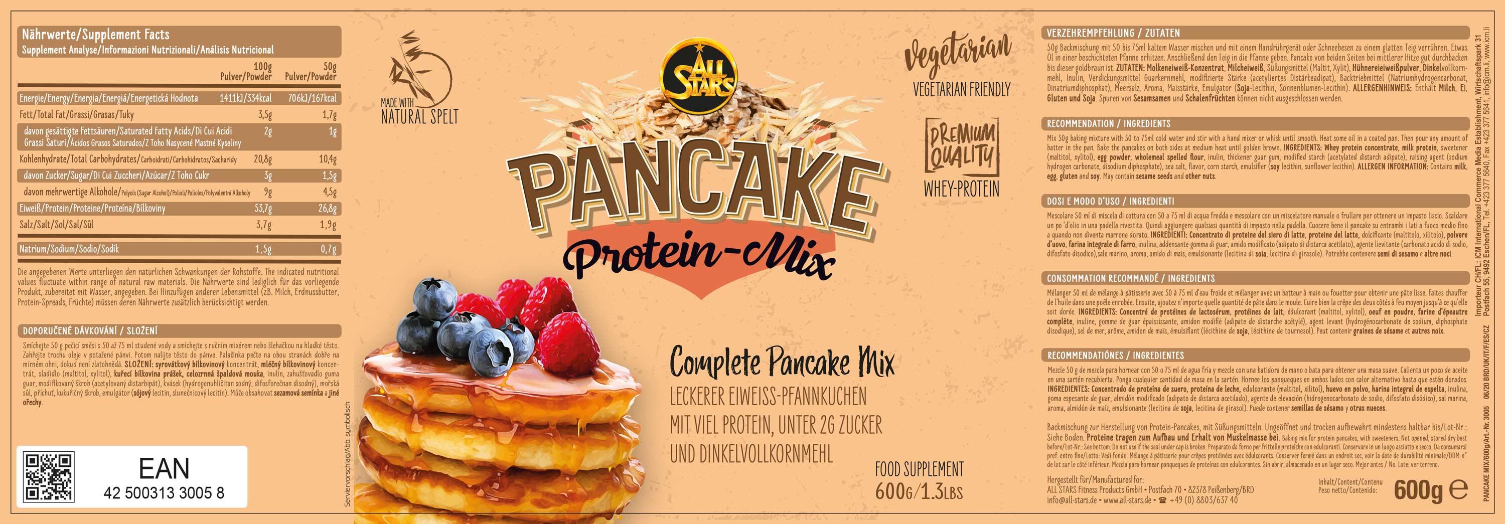 All Stars Nutrition Pancake Protein Mix 600 g 5/5