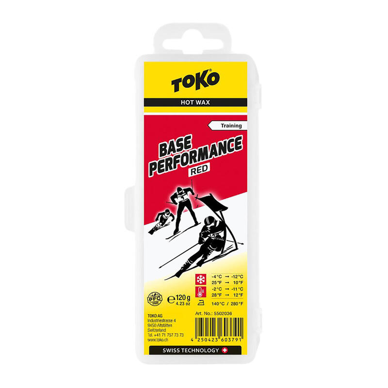 Skluzný vosk Base Performance červený 120g