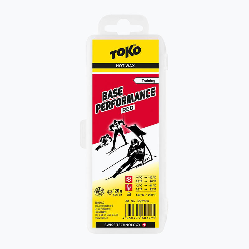 Skluzný vosk Base Performance červený 120g