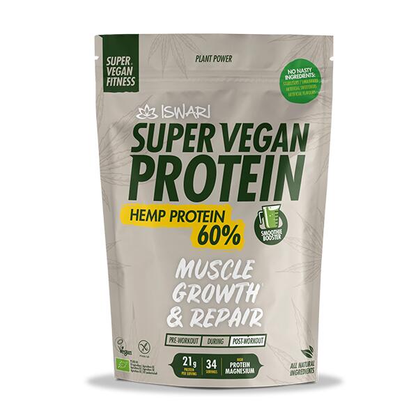 Super Vegan Protein de Proteína de Cânhamo - Grade 60 Exclusivo Online      37,99€  Preço por quantidade 31,66€kg SUPER VEGAN FITNESS Super Vegan Protein de Proteína de Cânhamo - Grade 60Vendido e expedido por: Iswari    
