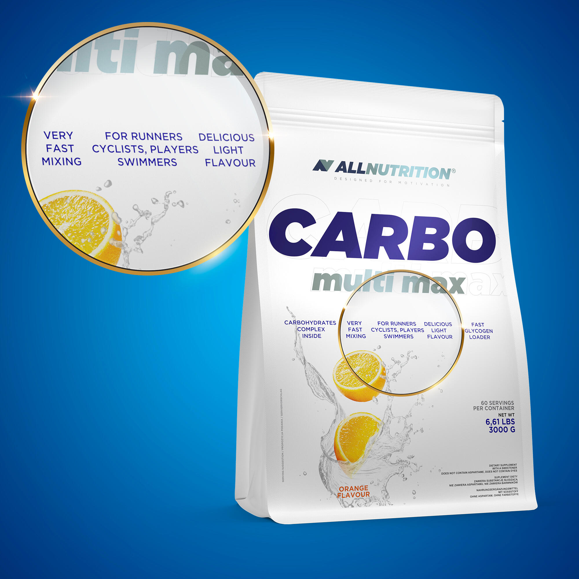 Odżywka węglowodanowa CARBO MULTI MAX 1000g Wiśnia 3/4