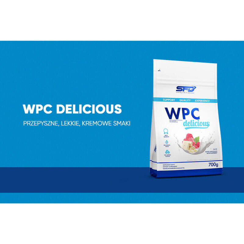 Odżywka białkowa z maślanką WPC DELICIOUS PROTEIN 700g Sernik z truskawkami