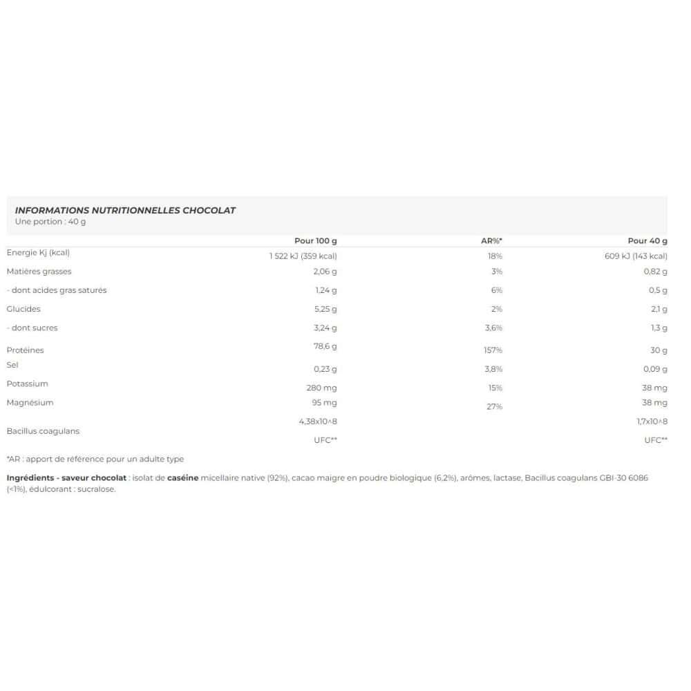 Caseínas - Aislado De Caseína Micelar Nativa 92% (1kg) - Chocolate 2/3
