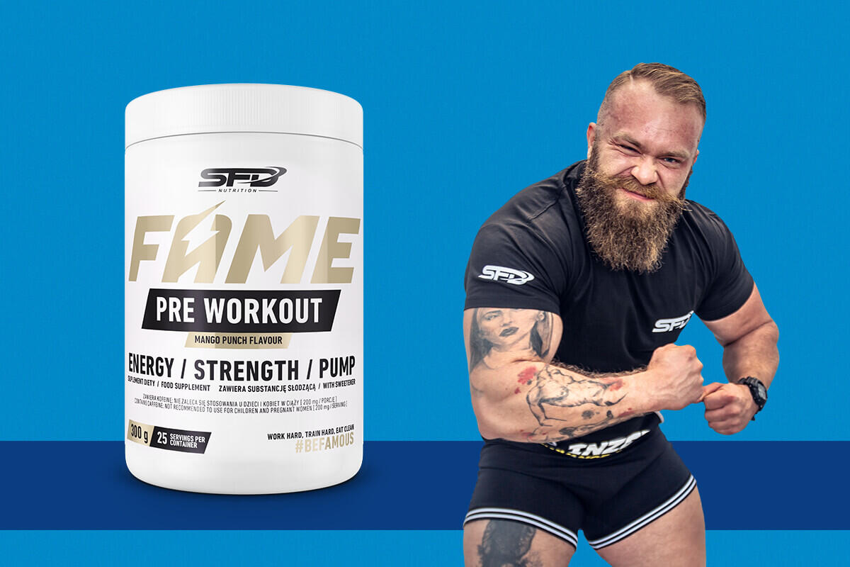 Przedtreningówka pobudzająca FAME Pre Workout 300g Mango 3/3