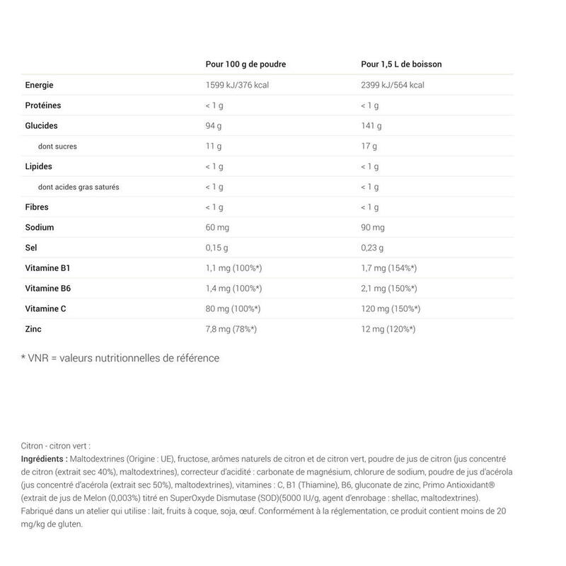 Boisson Recharge énergétique - Malto Antioxydant Citron-Citron vert - 2kg